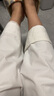 森馬（Semir）[商場(chǎng)同款]休閑褲女白色闊腿褲2025夏季半松緊腰長(cháng)褲101325127024 曬單實(shí)拍圖