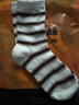 俞兆林5雙條紋襪子女士中筒襪秋冬季刺繡棉襪可愛(ài)小熊日系堆堆襪ins長(cháng)襪 曬單實(shí)拍圖