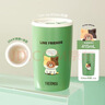 膳魔師（THERMOS）Line Friends聯(lián)名保溫杯寵物系列貓貓狗狗大容量水杯咖啡杯 貓貓Kitten布朗咖啡杯 415ml 曬單實(shí)拍圖