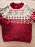 戴維貝拉（DAVE＆BELLA）童裝加絨男童冬裝費爾島毛衣洋氣兒童套頭衫小童衣服新年寶寶針織 赤翎紅【現貨】 100 cm（建議身高90-100cm） 曬單實(shí)拍圖