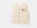 嘟嘟家寶寶多巴胺馬甲秋冬兒童夾棉坎肩卡通男女童背心秋款童裝 米白100 曬單實(shí)拍圖