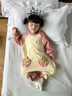 G.DUCKKIDS小黃鴨童裝女童連體睡衣春秋款兒童家居服長(cháng)袖女孩寶寶純棉空調服 粉草莓 110 尺碼4~5歲【100-110cm】cm 曬單實(shí)拍圖