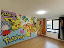 華匠天工卡通動(dòng)漫皮卡丘壁紙寵物小精靈寶可夢(mèng)酒店包廂臥室兒童房主題墻紙 膚感絲絨布 曬單實(shí)拍圖