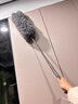 京佳超長(cháng)靜電除塵撣家用雞毛撣子伸縮桿可彎曲掃灰神器掃天花板蜘蛛網(wǎng) 灰色1個(gè)替換頭+2.9米伸縮桿 曬單實(shí)拍圖
