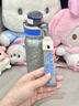 希樂(lè )（cille）星際熊純鈦保溫杯學(xué)生高顏值吸管水杯子兒童上學(xué)專(zhuān)用便攜保溫水壺 晨霧藍【純鈦/雙飲】450ml 曬單實(shí)拍圖