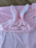柚琳午睡毯小學(xué)生兒童午休毛毯披肩斗篷趴睡小毯子加厚連帽冬季被子 粉兔款【150*70cm】 曬單實(shí)拍圖