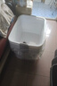 百草園塑料衣物收納箱玩具儲物箱52L瓷白1個(gè)裝帶輪 曬單實(shí)拍圖