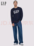 GAP男女裝2025秋季新款logo純棉寬松圓領(lǐng)長(cháng)袖T恤休閑上衣 海軍藍 L (175/96A) 亞洲尺碼 曬單實(shí)拍圖