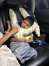 迪加倫兒童車(chē)載睡覺(jué)神器后排汽車(chē)抱枕小孩長(cháng)途坐車(chē)枕頭安全帶防勒脖 曬單實(shí)拍圖