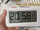 得力（deli）2025新款全自動(dòng)智能背光電子時(shí)鐘充電計時(shí)器鬧鐘起床神器家用兒童房床頭鐘開(kāi)學(xué)升學(xué)必備學(xué)生推薦 【充電款溫濕度鬧鐘】珍珠白+線(xiàn) 曬單實(shí)拍圖