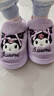 Hello Kitty兒童棉拖鞋冬季加絨保暖女孩室內防滑居家鞋親子25039紫色30-31 曬單實(shí)拍圖