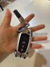 馳界適用福特蒙迪歐鑰匙套探險者銳界l銳際金牛座?？怂管?chē)殼扣23款男 智能3鍵C款-銀色(羊皮繩) 曬單實(shí)拍圖