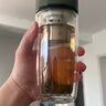 萬象（WANXIANG）雙層弧形玻璃杯男女士V270帶濾網(wǎng)水杯橄欖色360ml便攜車載泡茶杯 曬單實(shí)拍圖