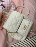 CHARLES&KEITH菱格大容量柔軟多用背包書包雙肩包包女包生日禮物CK2-60151400 Cream奶白色 S 曬單實(shí)拍圖