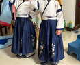 愛(ài)寶適兒童漢服表演男女童國學(xué)服春秋中國風(fēng)學(xué)生古裝三字經(jīng)古裝團體服 云飛鶴 120 cm【建議身高110-120cm】 曬單實(shí)拍圖