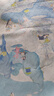 babycare嬰兒抑菌涼席寶寶透氣冰絲席兒童幼兒園可水洗鯨魚噴泉56*100CM 曬單實(shí)拍圖