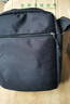 叕二叕 男士單肩包帆布斜挎包.新款掛包休閑商務(wù)小背包韓版潮多功能跨包 黑色 曬單實(shí)拍圖