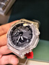 卡西歐（CASIO）男g(shù)shock明星同款手表冰電之韌2代迷彩防水學(xué)生送男朋友情人節(jié)禮 GA-2100SKE-7A白透明冰韌表帶 曬單實(shí)拍圖
