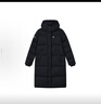斐樂(lè )（FILA）女子長(cháng)款羽絨服冬季90%鵝絨長(cháng)袖保暖連帽運動(dòng)過(guò)膝開(kāi)衫外套上衣 深黑-BK XL 曬單實(shí)拍圖