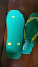 泰國原裝進(jìn)口橡膠人字拖鞋夏季休閑外穿男士防水戶(hù)外 95綠底黃帶 40-41 曬單實(shí)拍圖