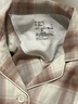 無(wú)印良品（MUJI）女式 無(wú)側縫法蘭絨 睡衣 家居服套裝 軟棉棉內衣 粉紅色格紋5A L 曬單實(shí)拍圖
