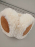 十竹虞書(shū)欣同款毛絨耳罩女冬可愛(ài)耳捂護耳防凍耳暖學(xué)生騎車(chē)防寒耳包韓 卡其色 曬單實(shí)拍圖