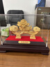 悟天絨沙金白菜百財如意擺件保險公司伴手禮定制高級感辦公室客廳裝飾 絨沙金百財納福24*13*18.5CM 曬單實(shí)拍圖