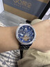 歐品客瑞士正品牌手表男士滿(mǎn)天星高檔機械表全自動(dòng)商務(wù)防水十大品牌男表 瑞士認證-鉆圈本色藍面 42mm 曬單實(shí)拍圖