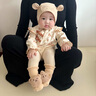DFBK日本品質(zhì)嬰兒襪子秋冬季加厚卡通嬰幼兒寶寶防滑地板襪中筒室內保 咖色（裝） 1雙 0-1歲 S碼 曬單實(shí)拍圖