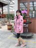 波司登（BOSIDENG）25新款羽絨服女童5A抗菌絨極寒連帽冬厚款保暖外套T250242312Q 冰原粉1753 140 /64 約 130-140cm 30kg 曬單實(shí)拍圖