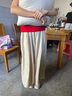 班尼路褲子女裝夏季新款寬松闊腿褲裙女潮流氣質(zhì)淑女七分褲小個(gè)子女褲裝 淺卡其-純色 【抗皺設計】 S 曬單實(shí)拍圖