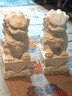 永壽祥 天然漢白玉石獅子一對精雕含球墓地墓碑庭院家用看門(mén)石雕玉石擺件 天然漢白玉【高25cm】-含球款 曬單實(shí)拍圖