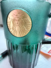 星巴克（Starbucks）墨綠色女神銘牌玻璃馬克杯咖啡杯辦公室水杯喝水400ml生日禮物 曬單實(shí)拍圖
