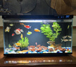 【適用】小米家智能魚(yú)缸背景板畫(huà)貼紙圖造背景板 米家魚(yú)缸背景板 林間瀑布 曬單實(shí)拍圖