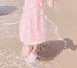 安妮優(yōu)兒（Anneyol）女童2025網(wǎng)紅夏裝新款連衣裙小女孩洋氣公主裙夏季兒童花 粉色140 曬單實拍圖