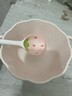 少女心草莓雙耳碗勺湯碗沙拉碗飯碗家用碗高顏值年輕人釉下彩餐具 草莓雙耳碗（1碗1勺） 曬單實(shí)拍圖