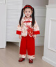 G.duck小黃鴨寶寶拜年服紅色套裝2025新款嬰兒喜慶年服上衣褲子唐裝禮服 紅色套裝-送包包 73cm 均碼 曬單實拍圖