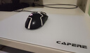 CAPERE(鎧雷)防水全鋼化微蝕刻玻璃游戲鼠標墊加厚中號防滑PU底電競 玻璃墊【皓月白】小號350x250x6mm 曬單實拍圖