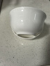 瓷秀源純白唐山骨瓷碗家用套裝微波爐米飯碗面碗粥碗防燙吃飯餐具陶瓷碗 4.5英寸金鐘碗10個(gè) 曬單實(shí)拍圖
