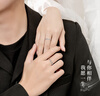 AIF樛木999足銀情侶戒指情侶對戒鐘久久高級感生日禮物送女友送男友 樛木情侶對戒+戒指禮盒/免費刻字 曬單實(shí)拍圖