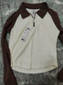 森馬（Semir）POLO衫女短款拼色插肩袖修身上衣小個子秋顯瘦套頭衫101524115003 曬單實拍圖