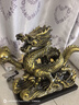 明恩銅龍風(fēng)水擺件黃銅龍騰四海青龍擺件漢龍金龍十二生肖龍客廳辦公室 大號 龍騰四海 長(cháng)35CM 曬單實(shí)拍圖