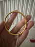 周六福素韻5G黃金手鐲女古法金鐲生日禮物計價(jià)AW107851 約10.3g 58mm 曬單實(shí)拍圖