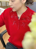 恒源祥品牌100%純羊絨針織繡花洋氣質(zhì)高貴燙鉆山羊絨毛衣女中老年媽媽裝 紅色 【贈送精美禮盒包裝】 2XL 【建議125-135斤】 曬單實(shí)拍圖
