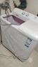 海爾（Haier）波輪雙缸洗衣機12KG 雙桶半自動(dòng)  家用老式大容量 雙筒洗衣機 洗脫一體強力去污XPB120-678S 曬單實(shí)拍圖