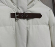 初語(yǔ)90白鴨絨小眾皮帶扣設計連帽羽絨服女2024冬季新款保暖外套 奶白色 XL 曬單實(shí)拍圖