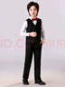 安妮優(yōu)兒兒童禮服西裝套裝男童英倫風(fēng)花童演出服主持人帥氣童裝 黑色  140 曬單實(shí)拍圖