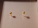 六福珠寶福滿(mǎn)傳家系列足金簡(jiǎn)約小圓珠黃金耳釘耳飾一對 計價(jià) L07TBGE0006A 0.92克(含工費210元) 小版配硅膠耳堵 曬單實(shí)拍圖