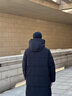 康博【反季清倉】高絨量男女情侶同款亮面鴨絨羽絨服 黑色 S (90-120斤) 曬單實(shí)拍圖