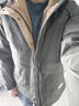 羅蒙（ROMON）秋冬加棉加厚外套男士青年棉衣服休閑連帽工裝款防風(fēng)夾克沖鋒衣男 M1091灰綠色 2XL 曬單實(shí)拍圖